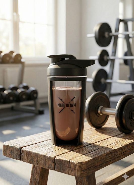 "Made in Gym" Signature Mixer Bottle | Arctic White