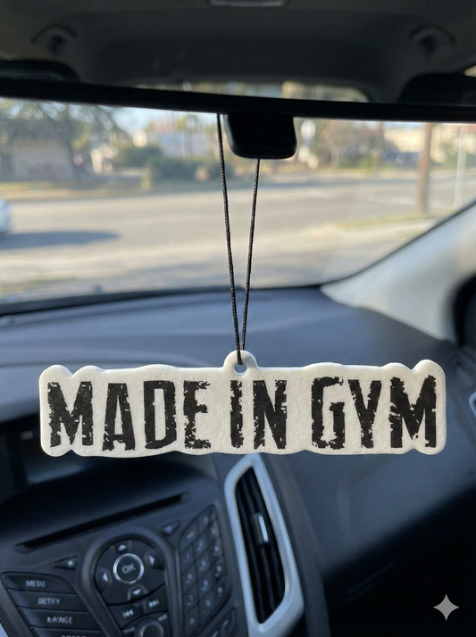 "Made in Gym" Fresh Grind Air Freshener | New Car Scent