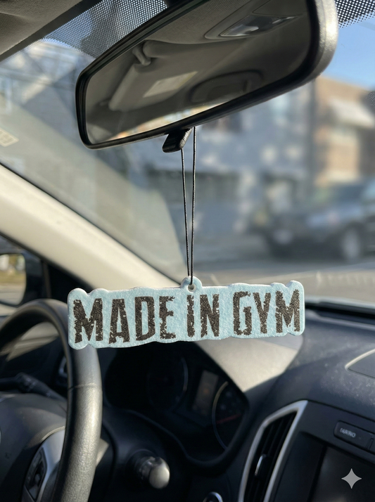 "Made in Gym" Fresh Grind Air Freshener | New Car Scent