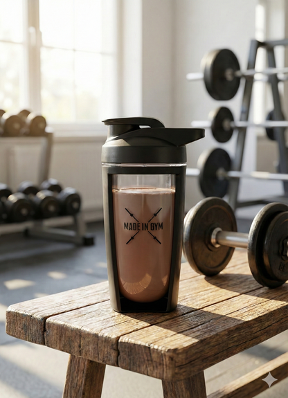 "Made in Gym" Signature Mixer Bottle | Arctic White