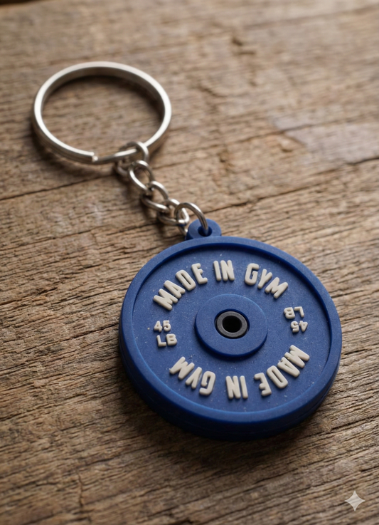 "Made in Gym" 45lb Plate Keyholder | Blue